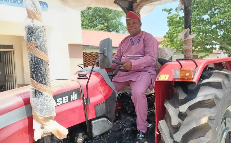  Ajayi Crowther University takes delivery of Case Tractor